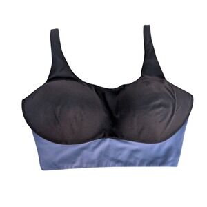 Victoria's‎ Secret Sport Bra Black Blue Strappy Back Adjustable Size 38DDD